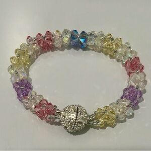 Multi color Crystal Bracelet magnetic clasp